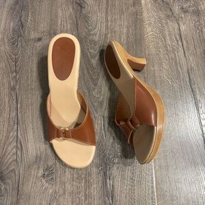 No Boundaries Vintage Y2K Brown Leather Sexy 3” Heels Women’s size 7.5